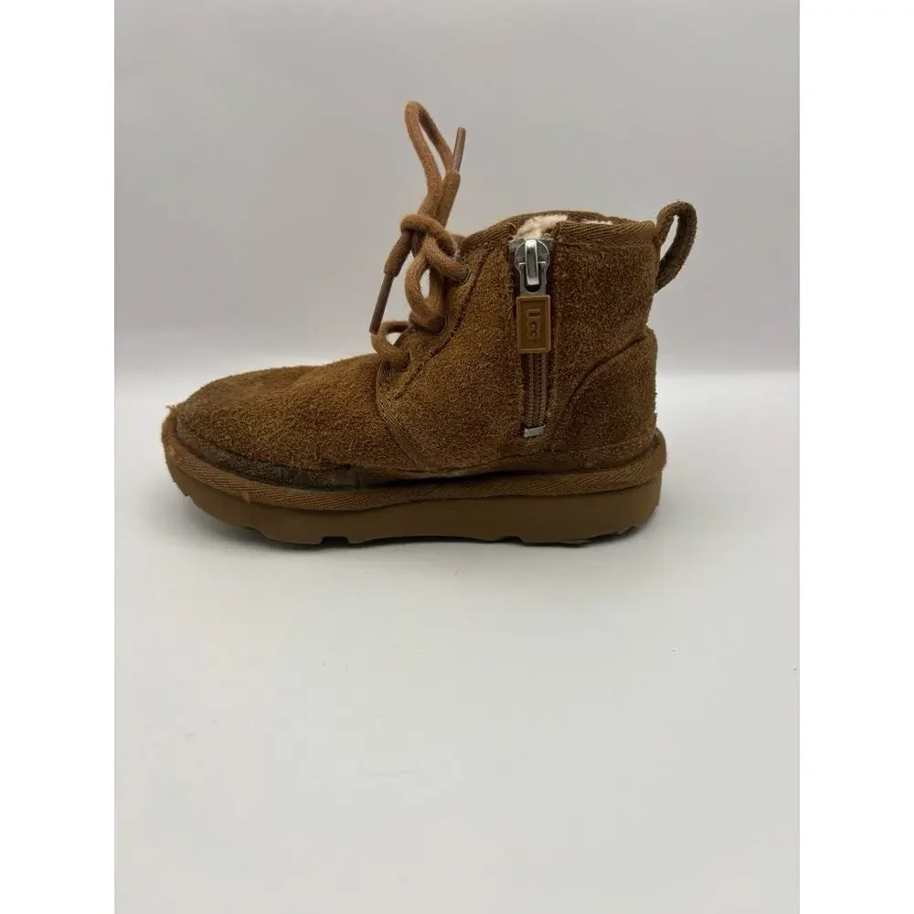 Ugg Toddler Neumel II Boots Suede Brown/Beige Size 9